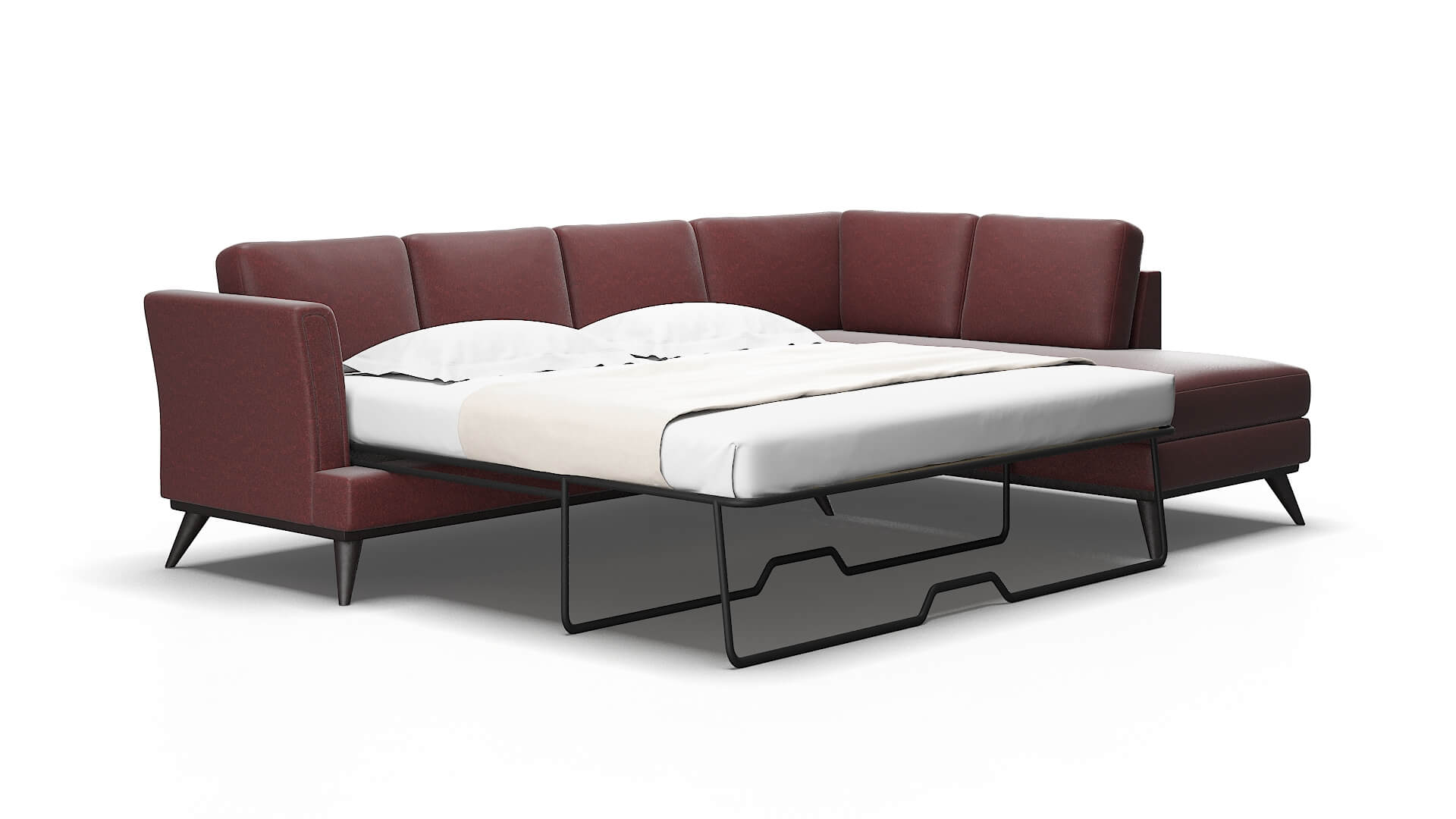 Antalya Derby berry Panel sleeper Espresso Legs  2