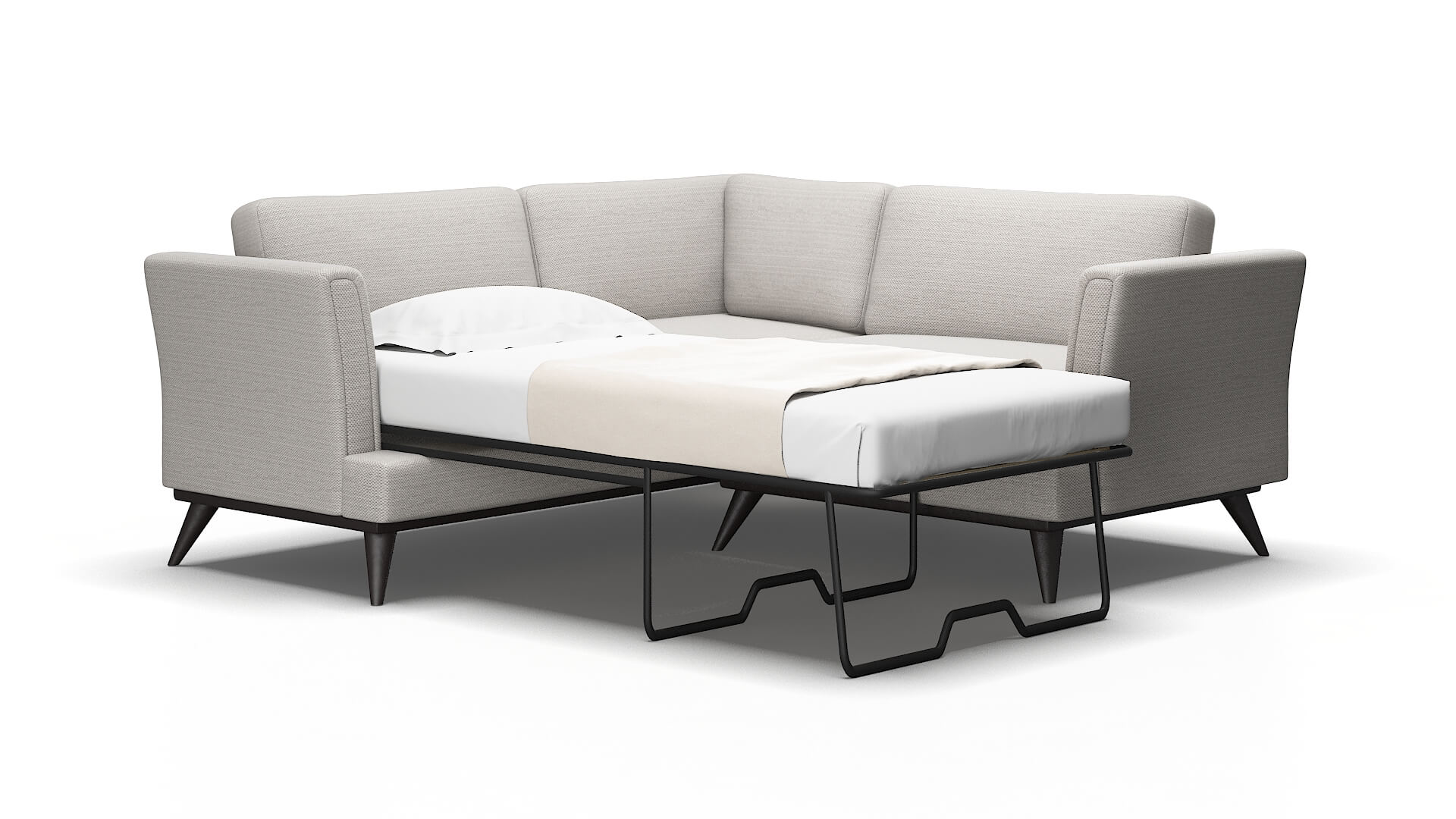 Antalya Derby Grey Sectional Sleeper Espresso legs 2