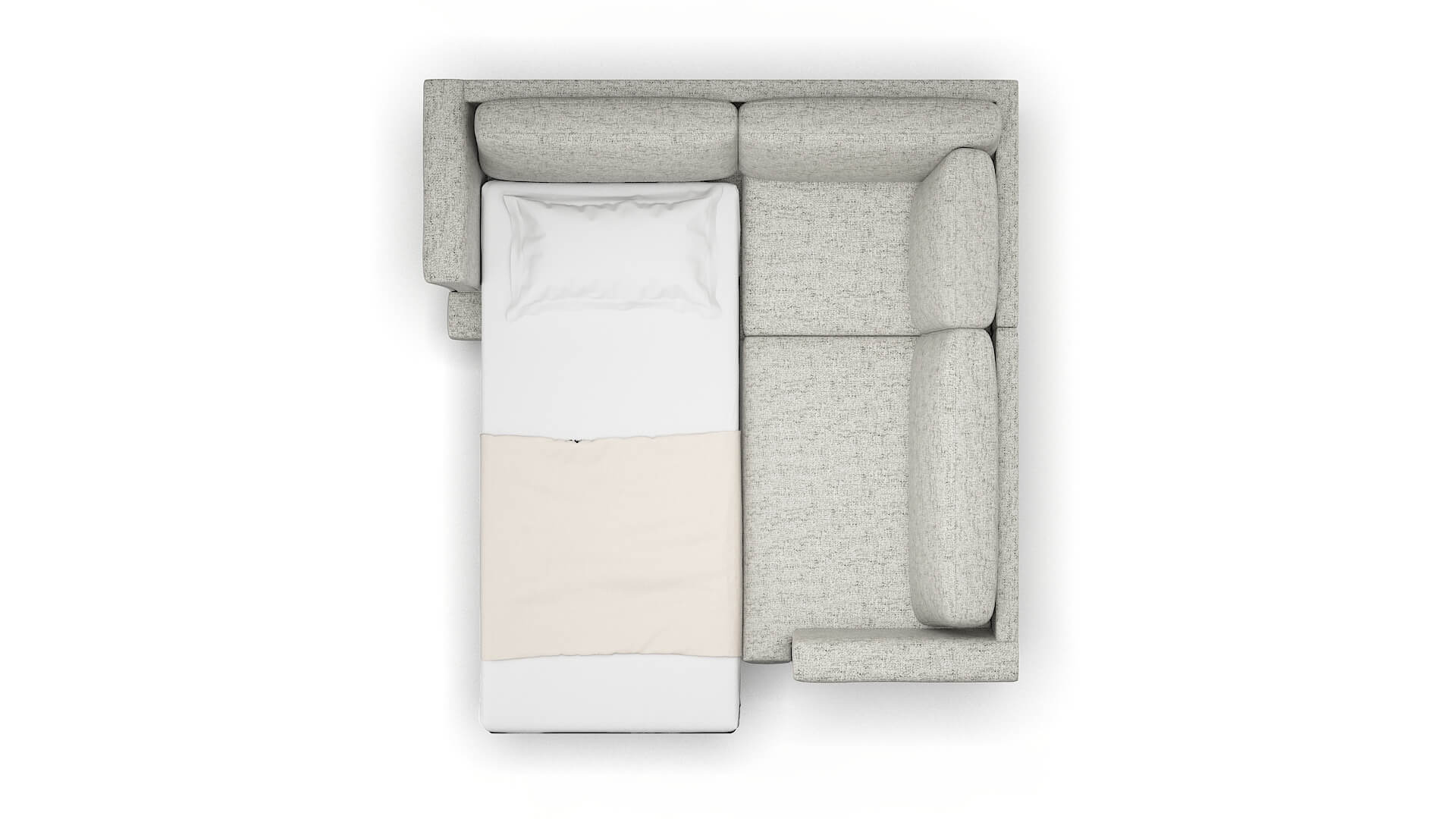 Antalya Derby Silver Sectional Sleeper Espresso legs 3