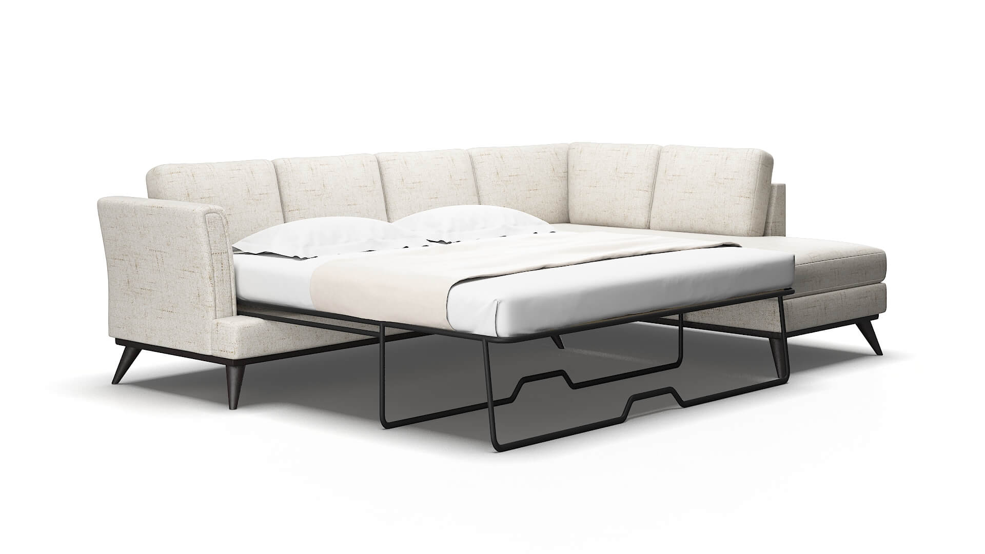 Antalya Derby taupe Panel sleeper Espresso Legs  2