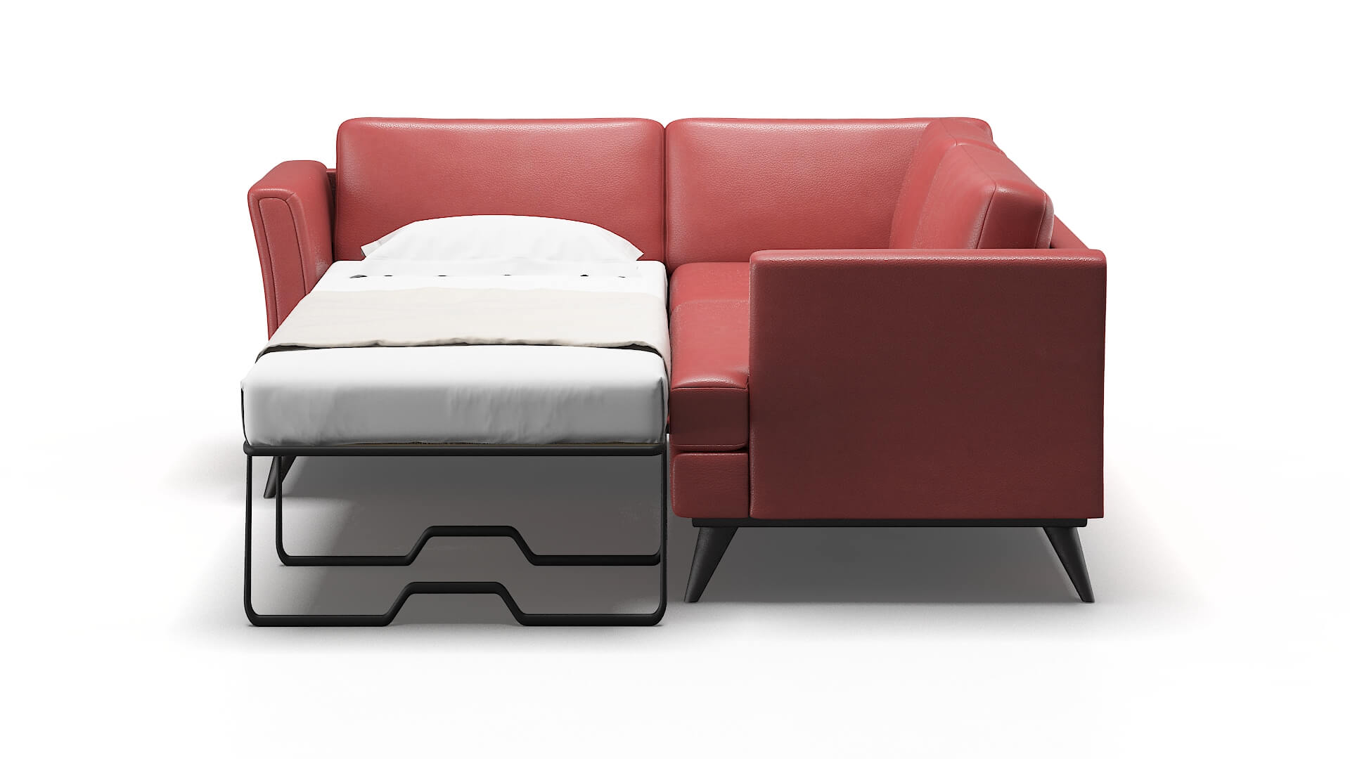 Antalya Dillion Cordovan Sectional Sleeper Espresso legs 1