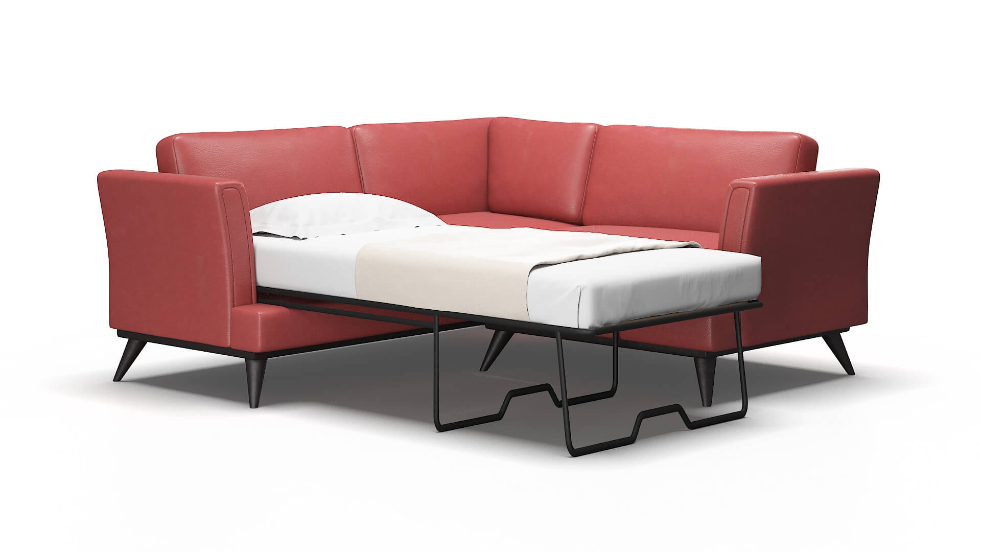 Antalya Dillion cordovan Sectional sleeper Espresso Legs  2