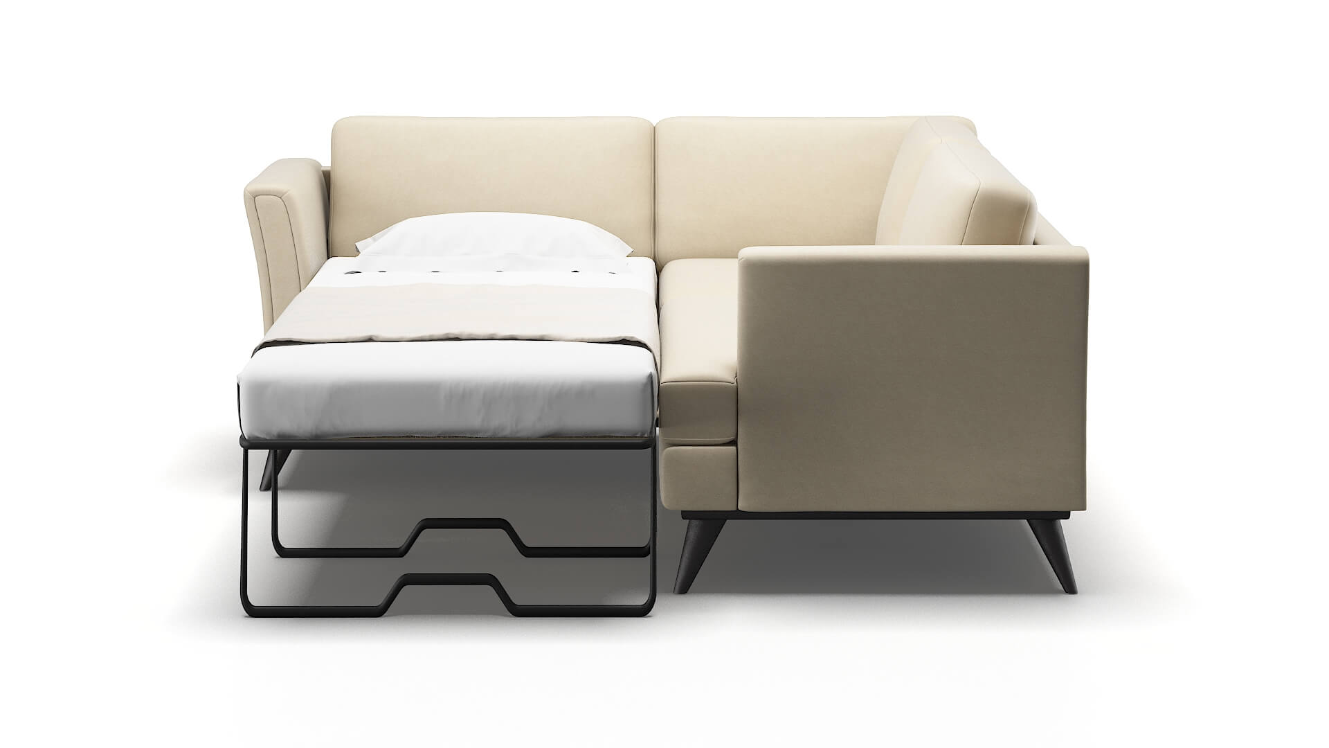 Antalya Dream_d Almond Sectional Sleeper Espresso legs 1