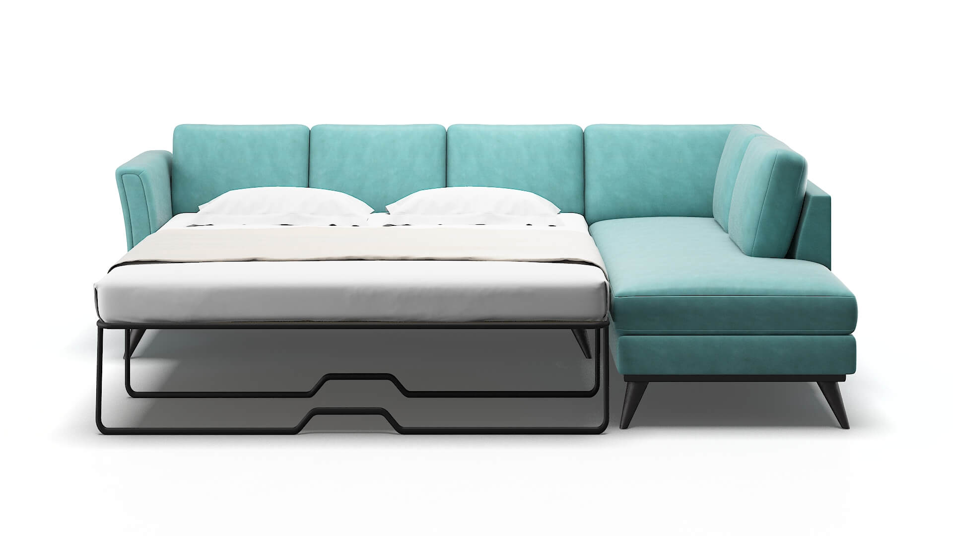 Antalya Dream_d French_blue Panel Sleeper Espresso legs 1