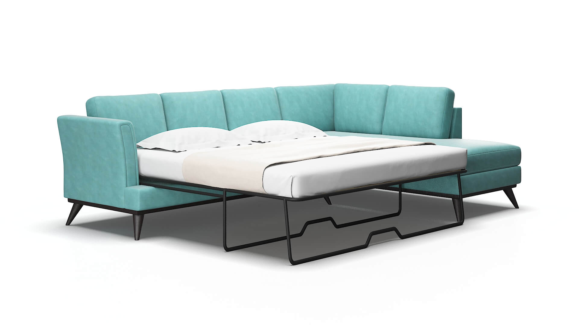 Antalya Dream_d French_blue Panel Sleeper Espresso legs 2