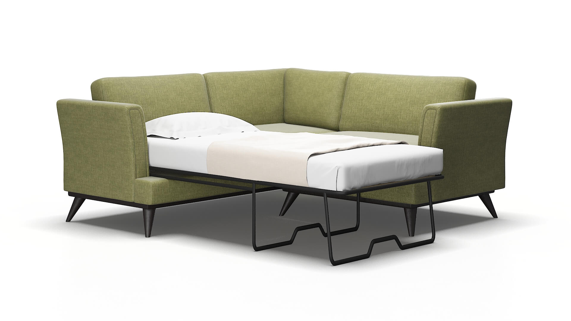 Antalya Durham lime Sectional sleeper Espresso Legs  2