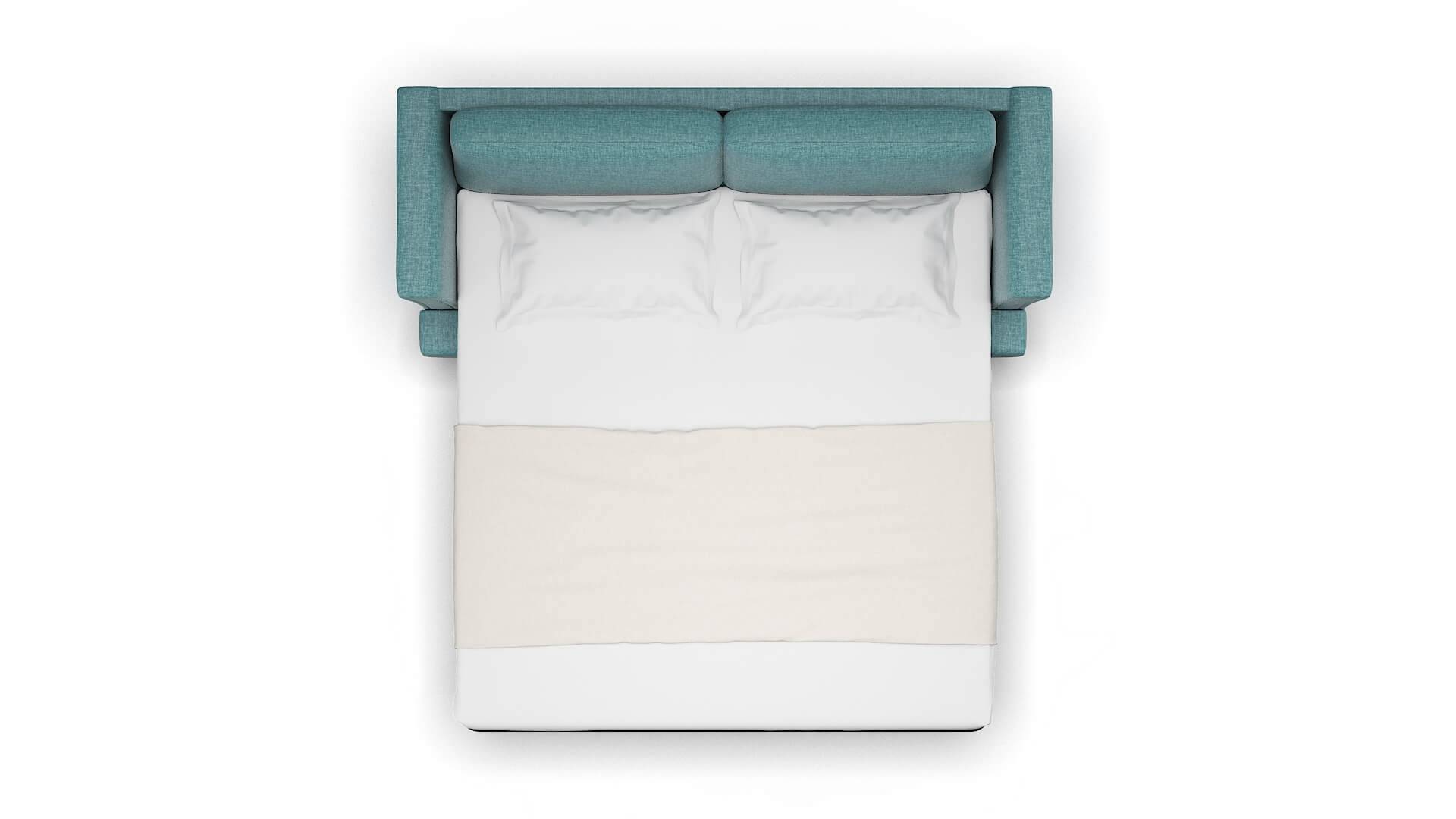 Antalya Elliot Teal Sofa Sleeper Espresso legs 3