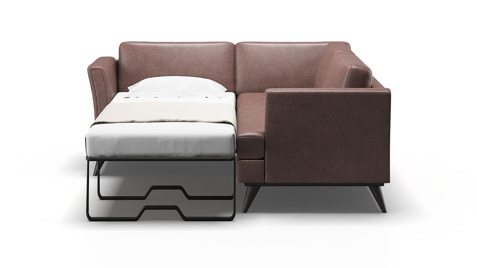 Antalya Ford Brown Sectional Sleeper Espresso legs 1