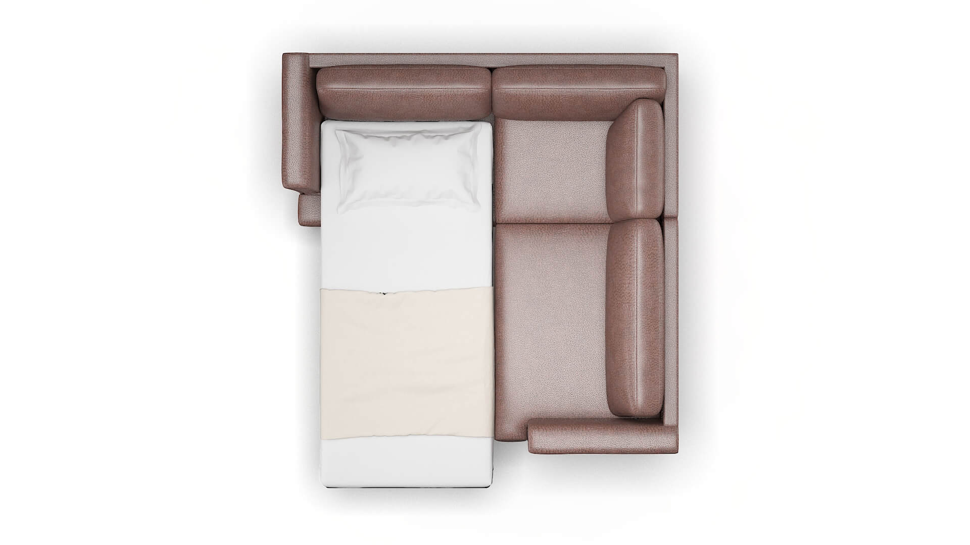 Antalya Ford Brown Sectional Sleeper Espresso legs 3