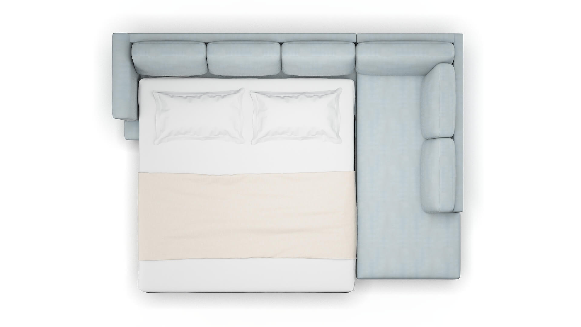 Antalya Hathaway Aqua Panel Sleeper Espresso legs 3