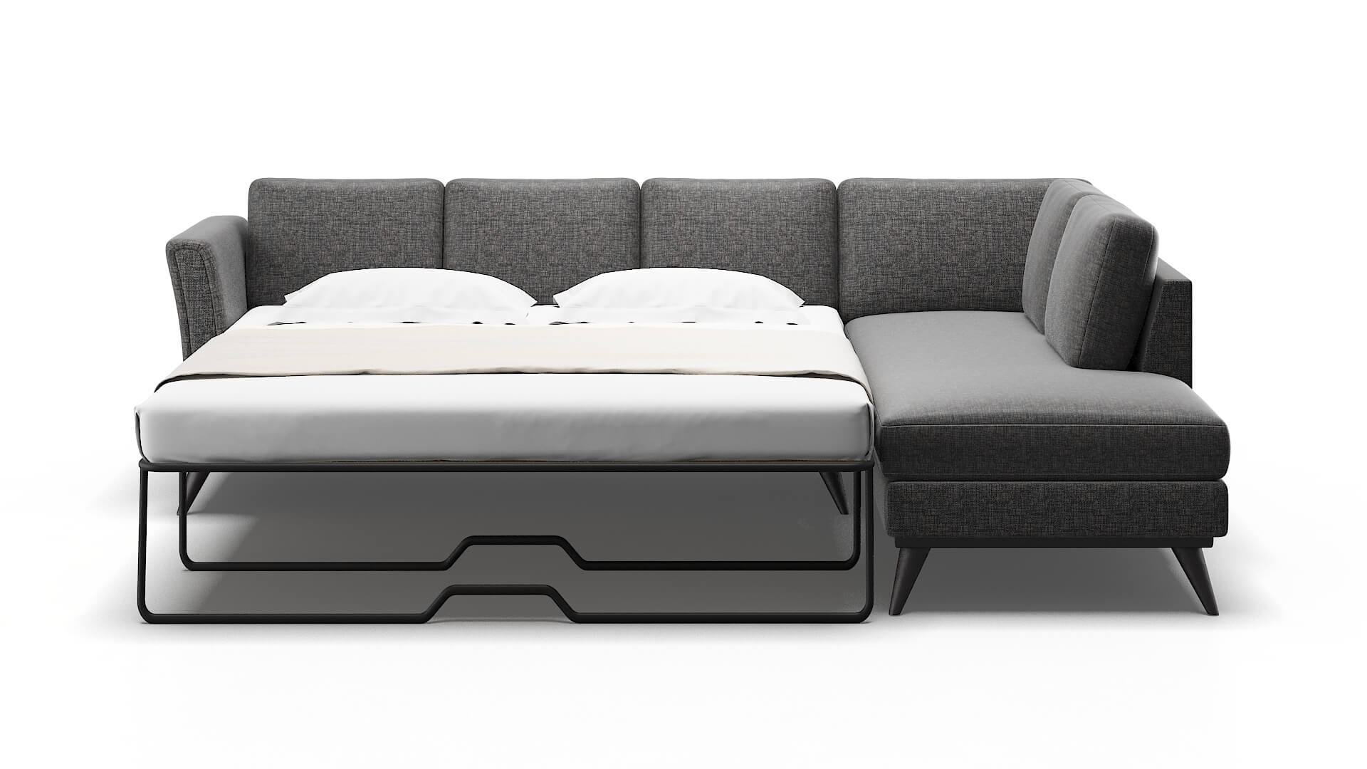 Antalya Insight Charcoal Panel Sleeper Espresso legs 1