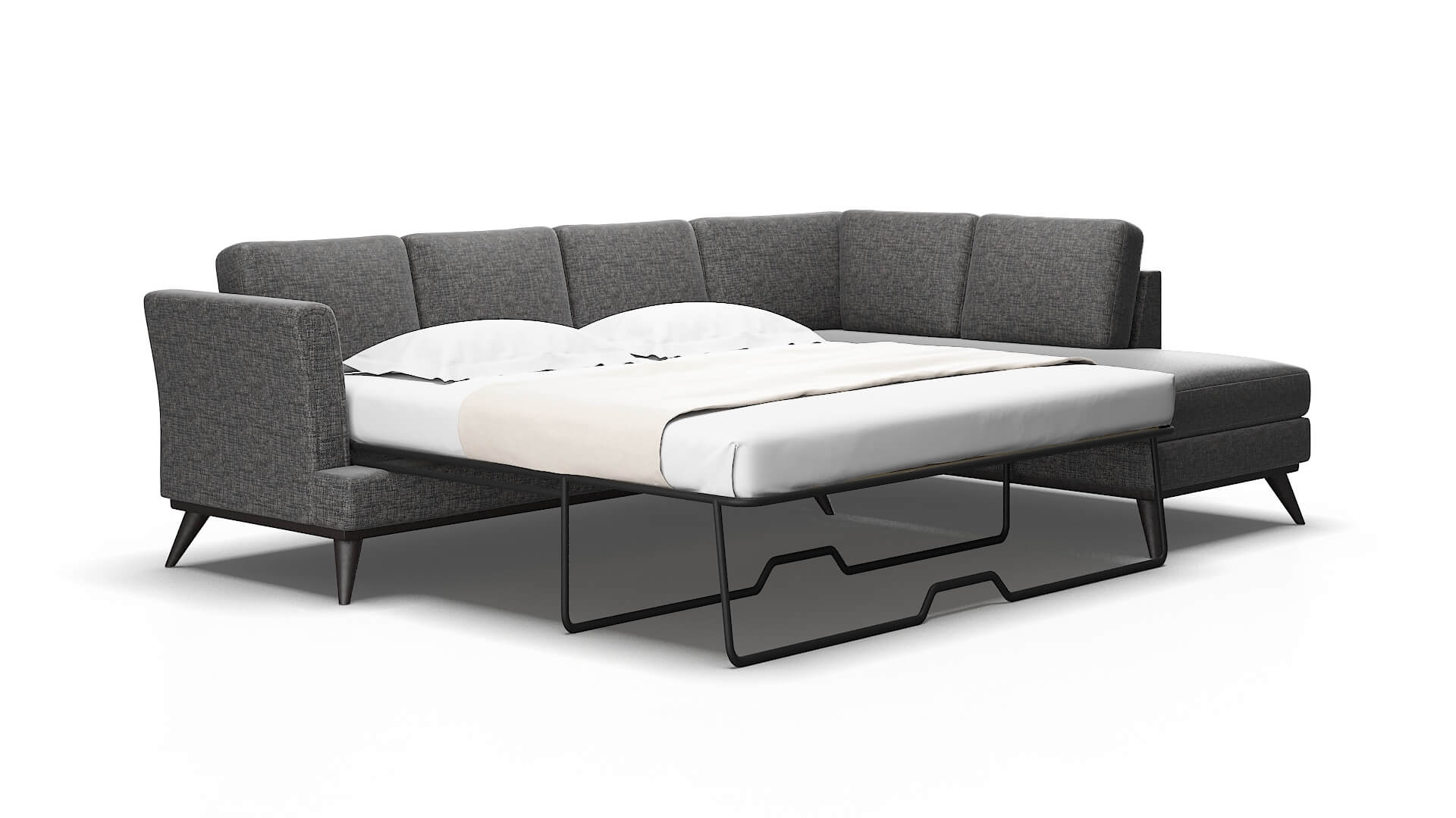 Antalya Insight Charcoal Panel Sleeper Espresso legs 2