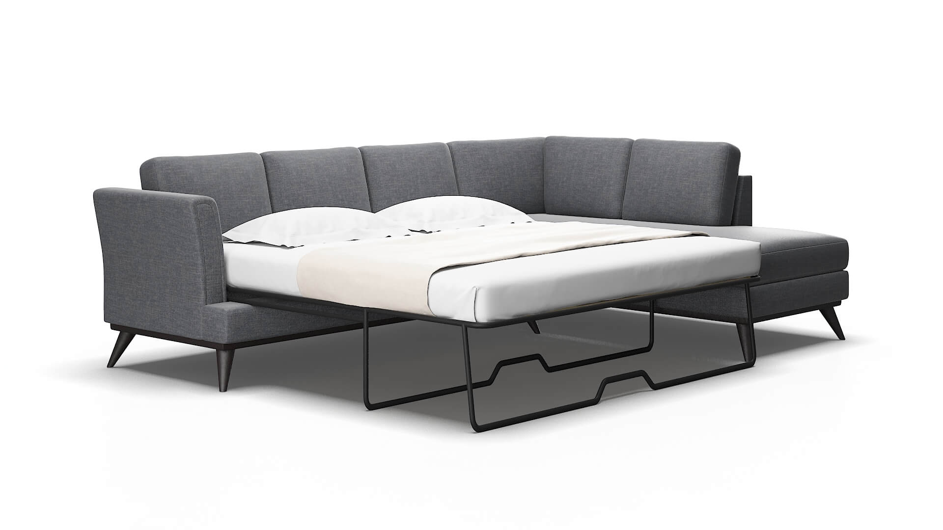 Antalya Keylargo graphite Panel sleeper Espresso Legs  2