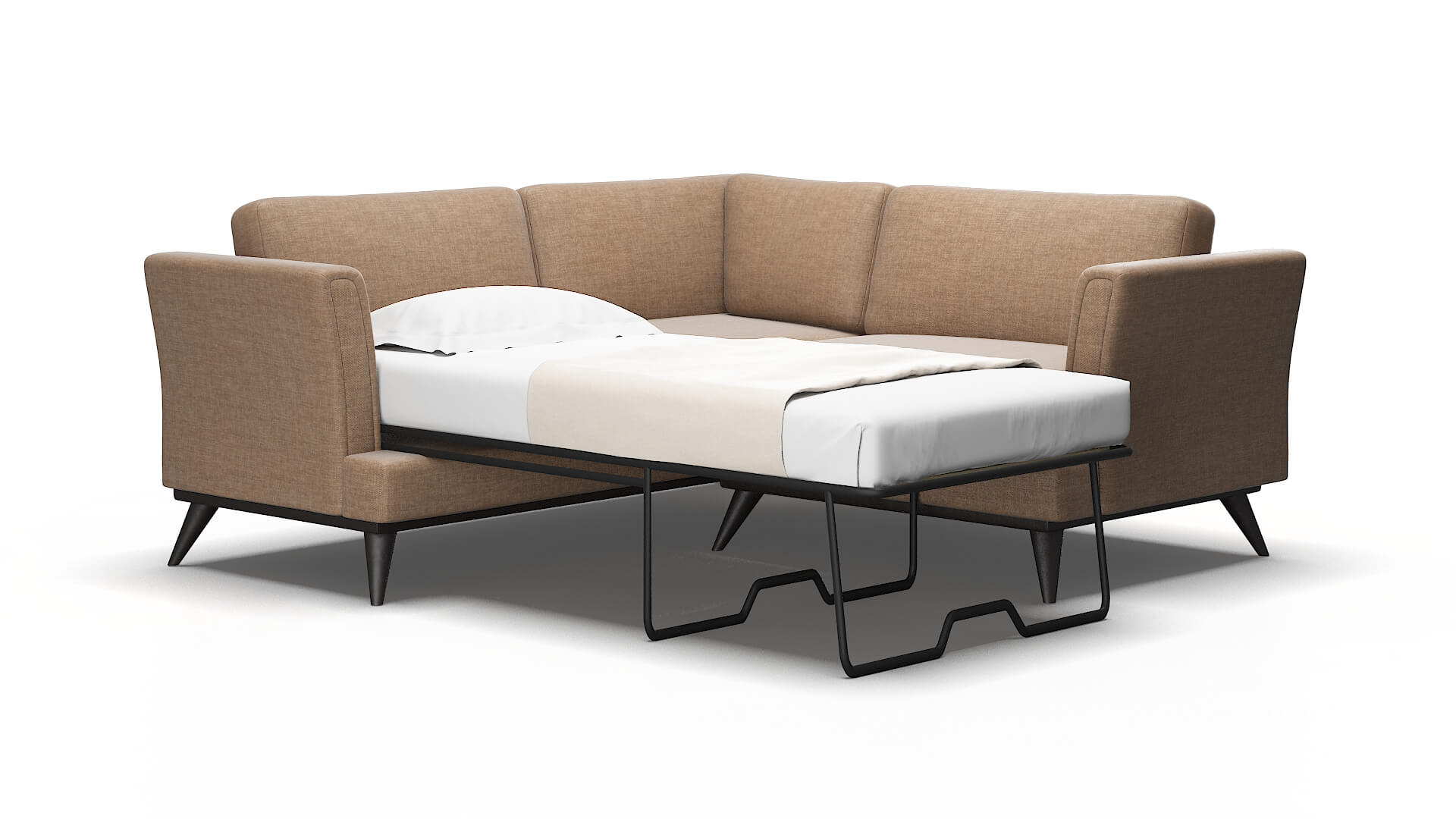 Antalya Keylargo mink Sectional sleeper Espresso Legs  2