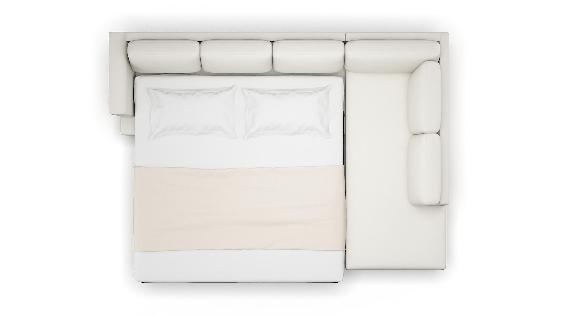 Antalya Keylargo Oatmeal Panel Sleeper Espresso legs 3