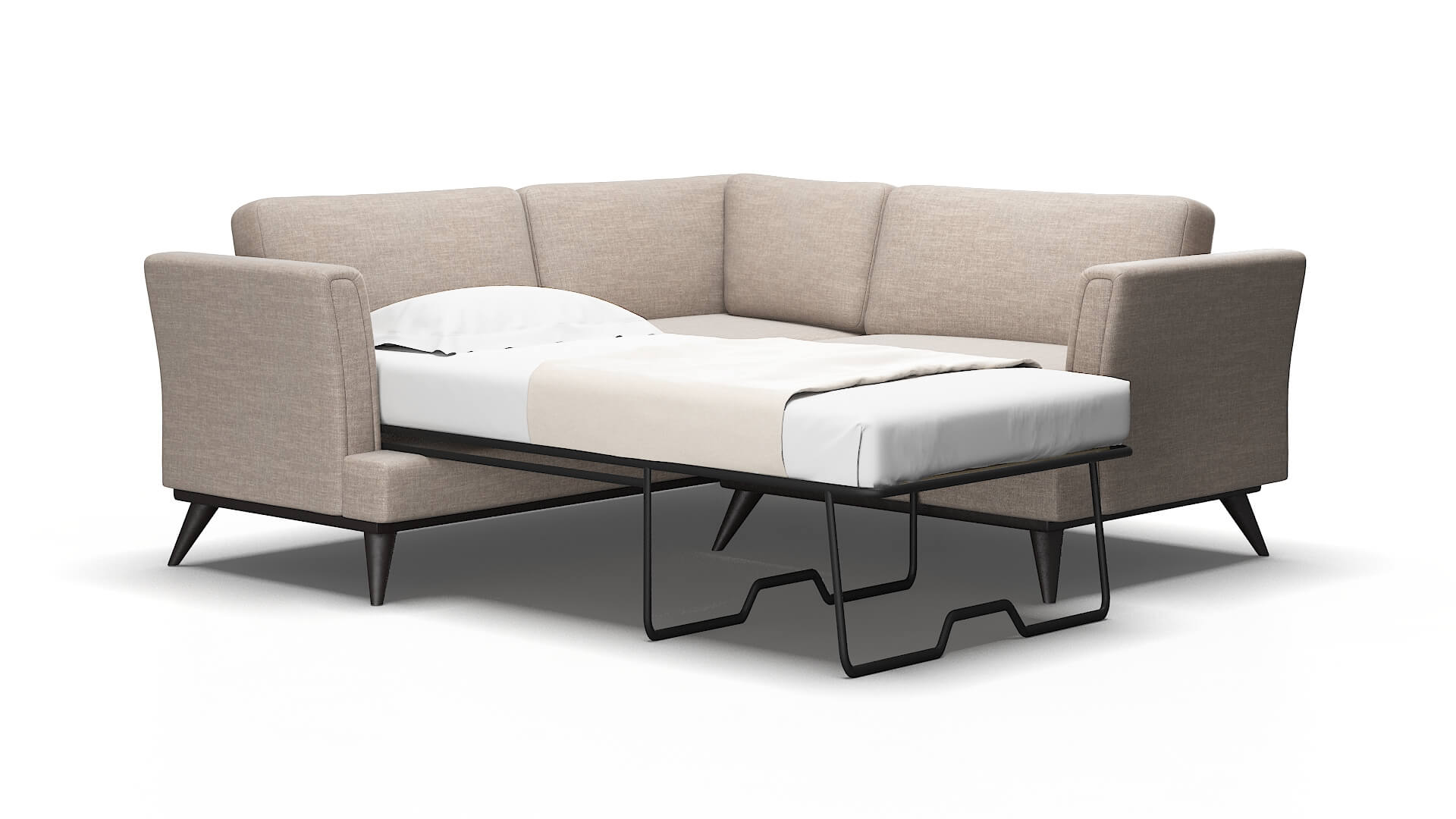 Antalya Keylargo pumice Sectional sleeper Espresso Legs  2