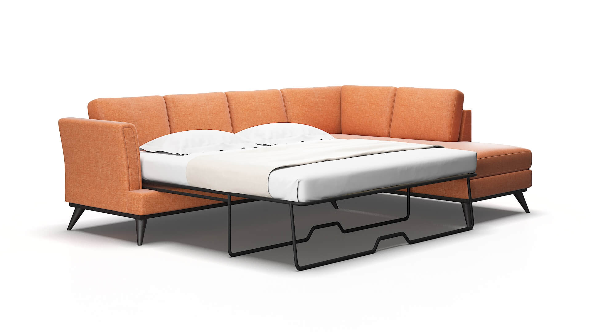 Antalya Keylargo terracotta Panel sleeper Espresso Legs  2