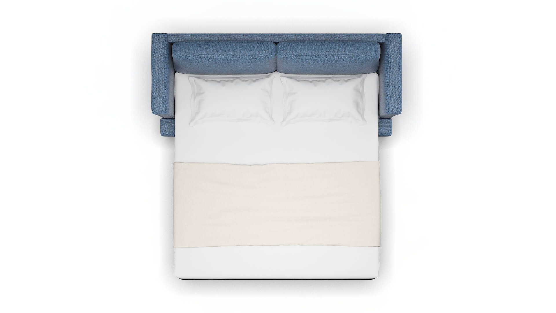 Antalya Leslie Indigo Sofa Sleeper Espresso legs 3