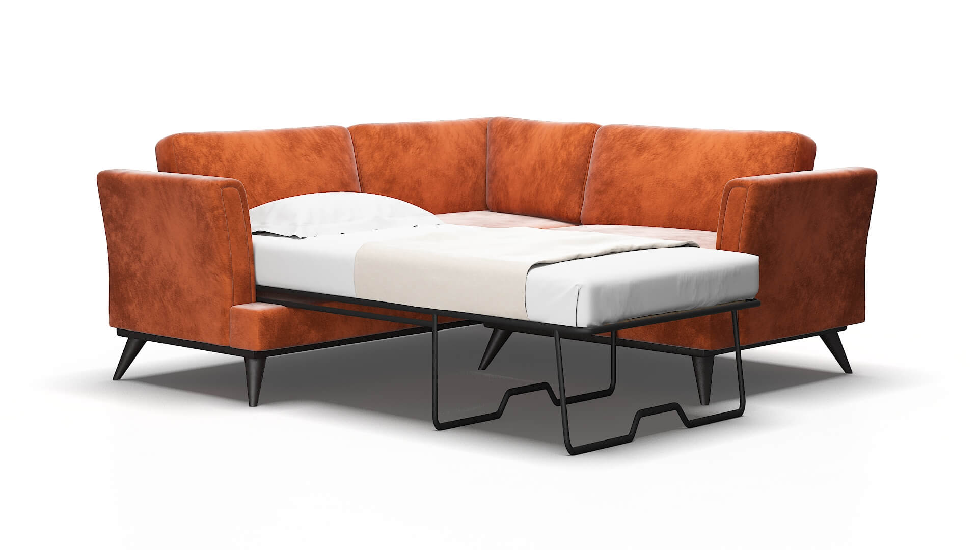 Antalya Loft copper Sectional sleeper Espresso Legs  2