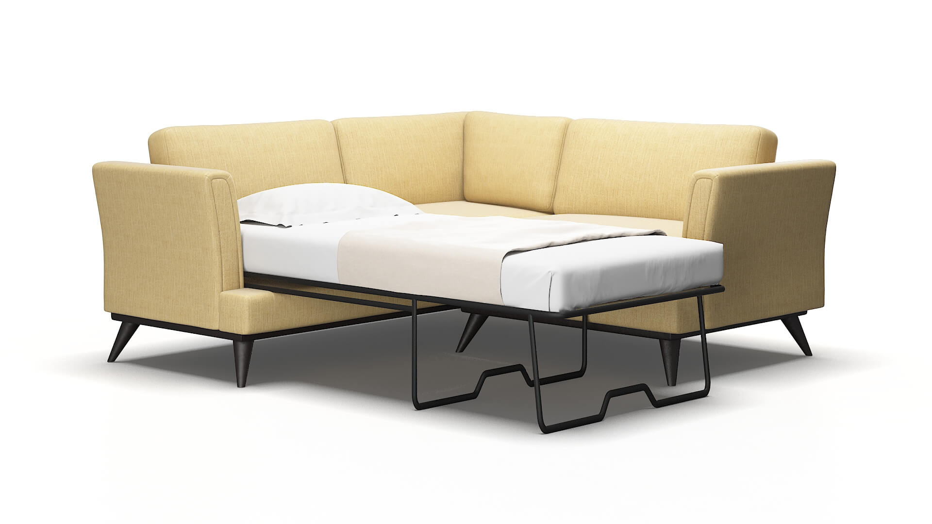 Antalya Malibu maize Sectional sleeper Espresso Legs  2