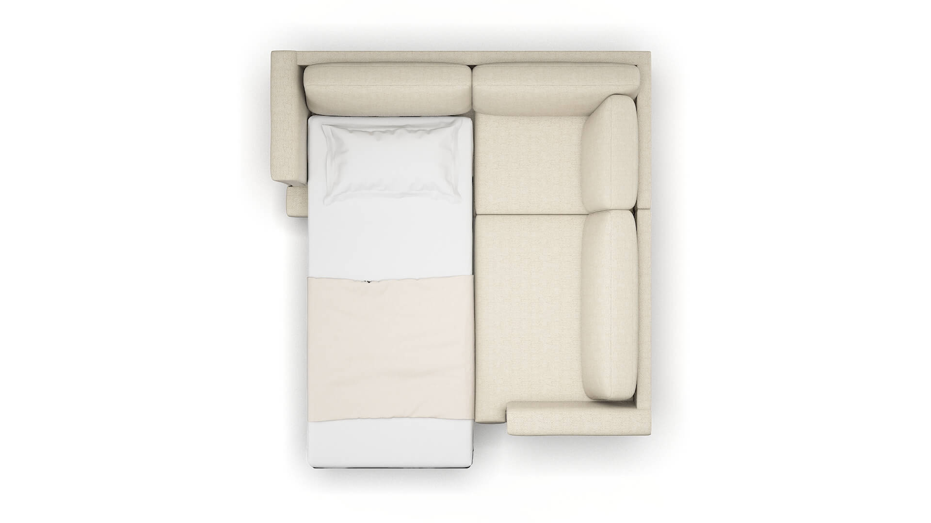 Antalya Malibu Sand Sectional Sleeper Espresso legs 3