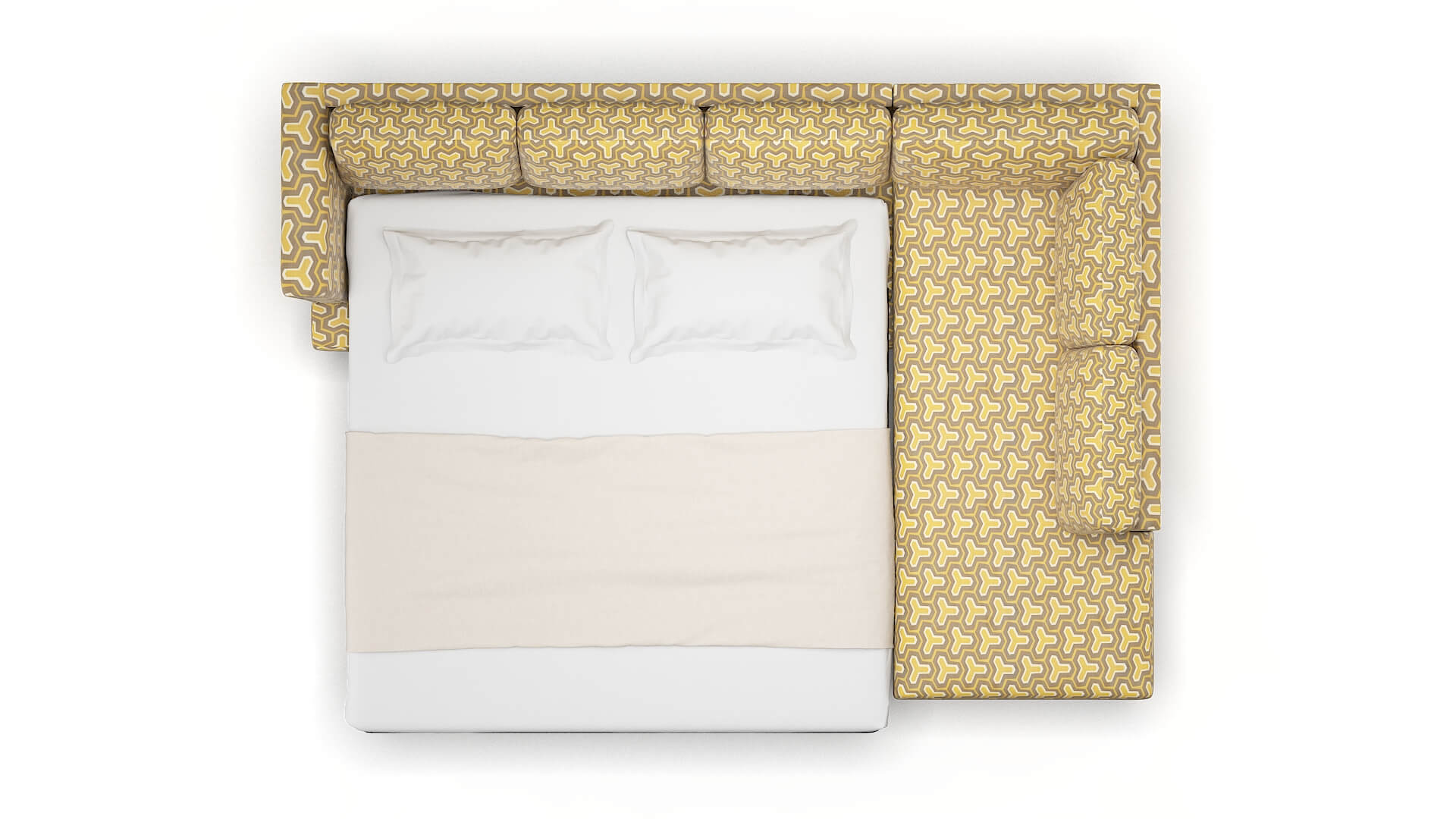 Antalya Merci Dijon Panel Sleeper Espresso legs 3