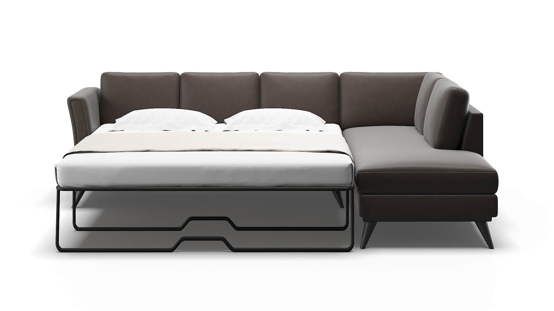 Antalya Naples Graphite Panel Sleeper Espresso legs 1