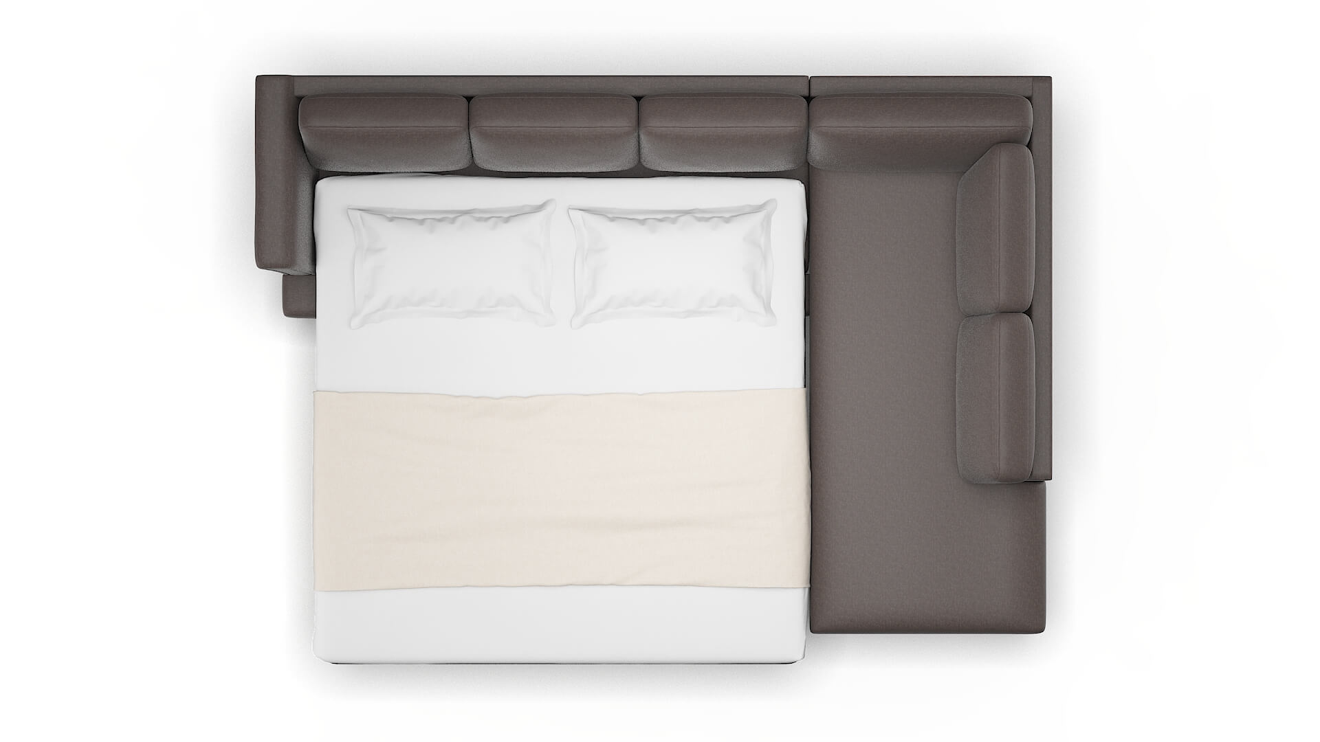 Antalya Oscar Chocolate Panel Sleeper Espresso legs 3