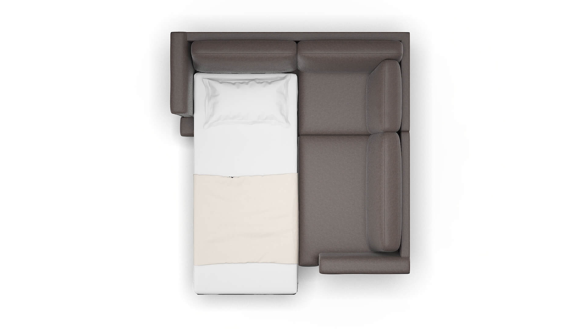 Antalya Oscar Chocolate Sectional Sleeper Espresso legs 3