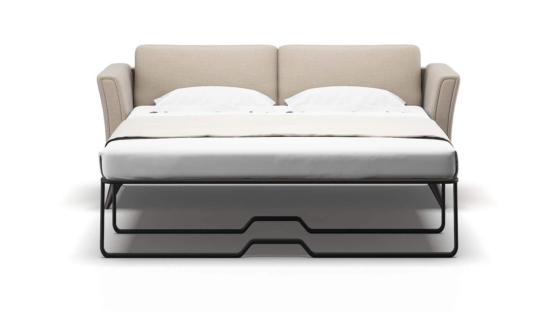 Antalya Oscar Linen Sofa Sleeper Espresso legs 1