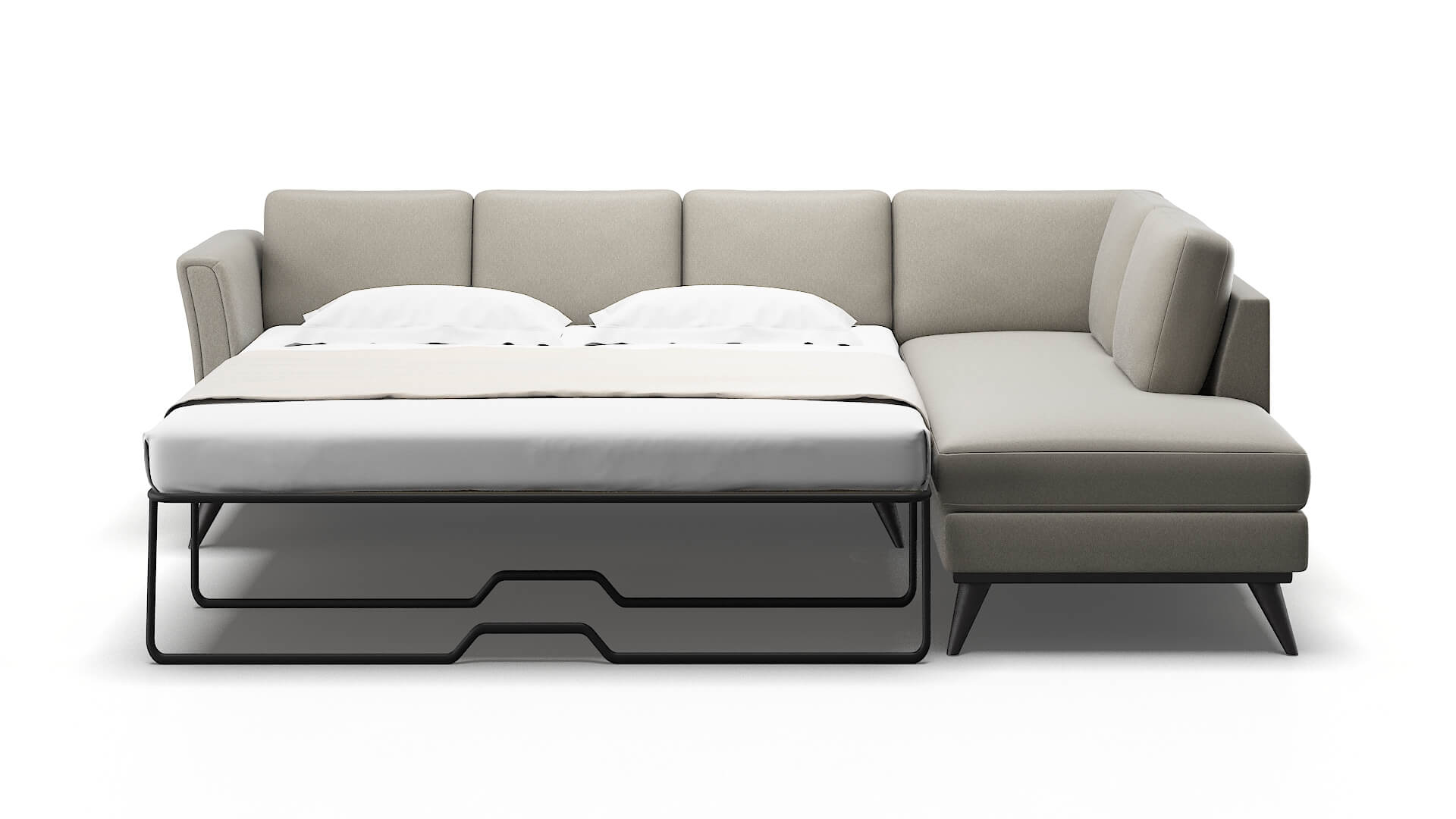 Antalya Oscar Silver Panel Sleeper Espresso legs 1