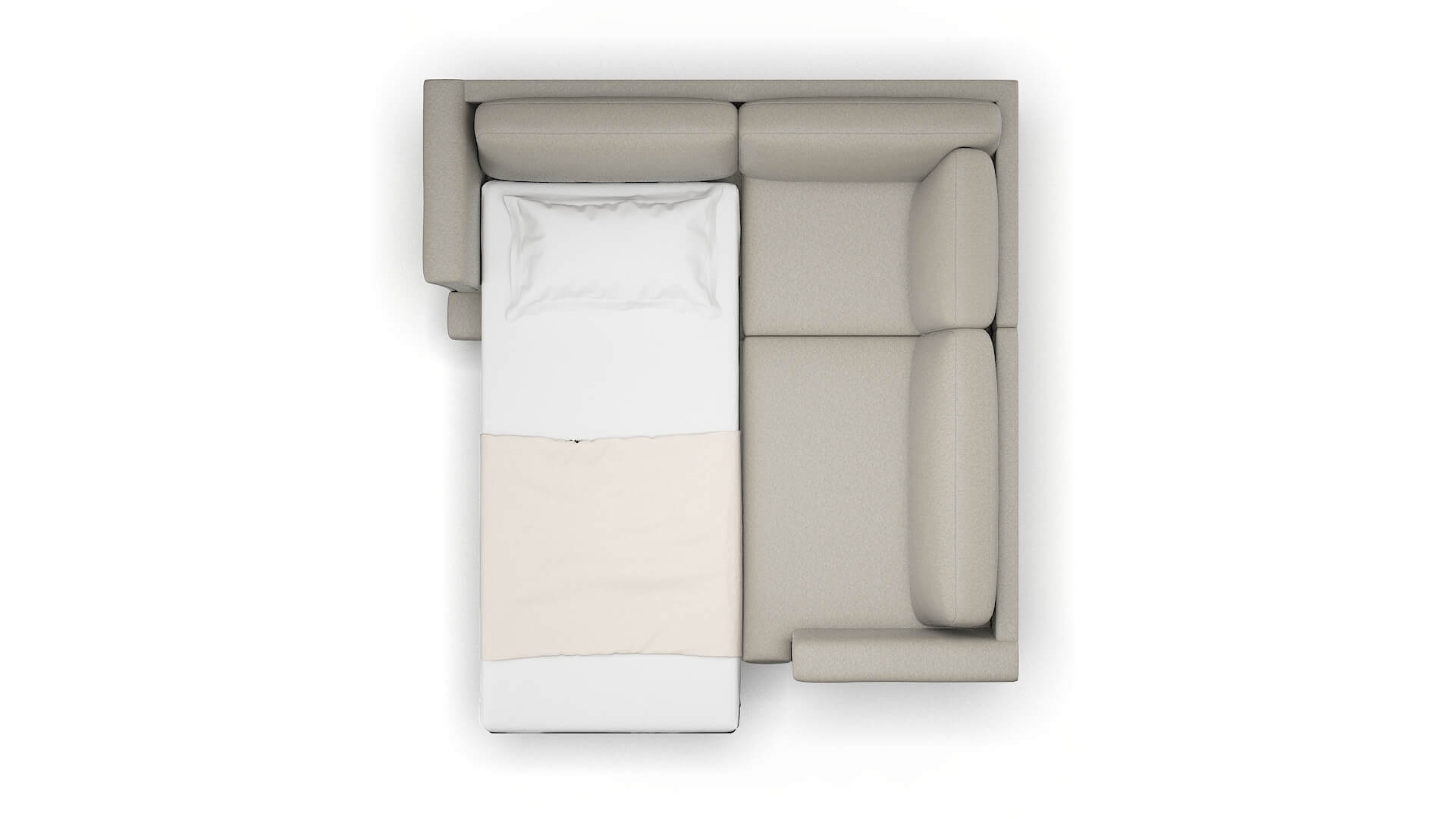 Antalya Oscar Silver Sectional Sleeper Espresso legs 3