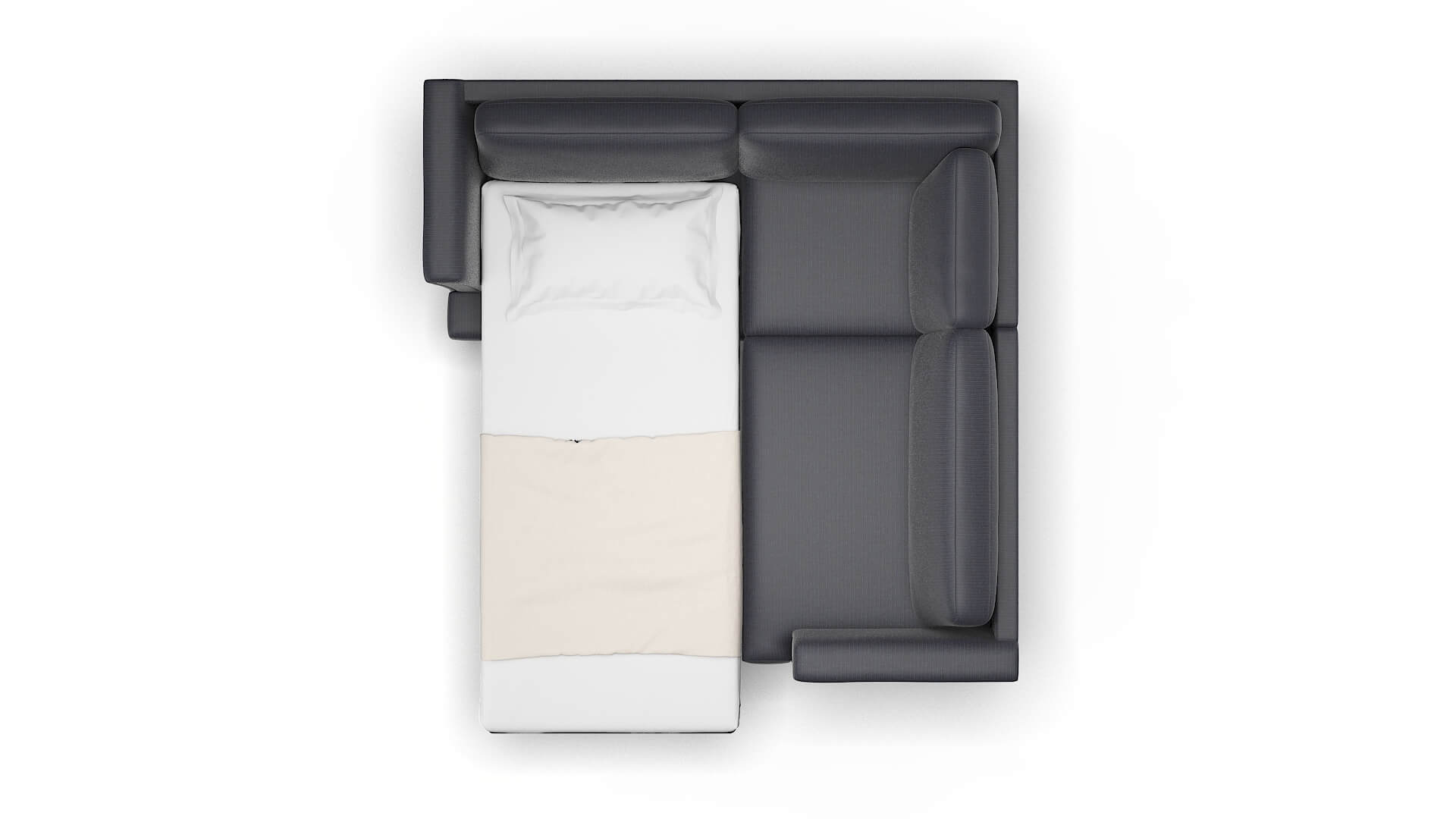 Antalya Parker Midnight Sectional Sleeper Espresso legs 3