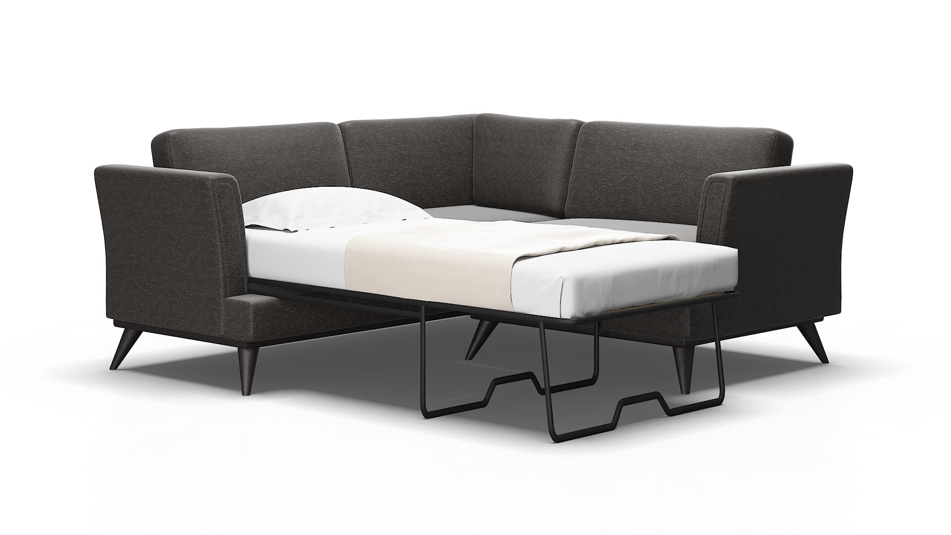 Antalya Phoenix Chocolate Sectional Sleeper Espresso legs 2