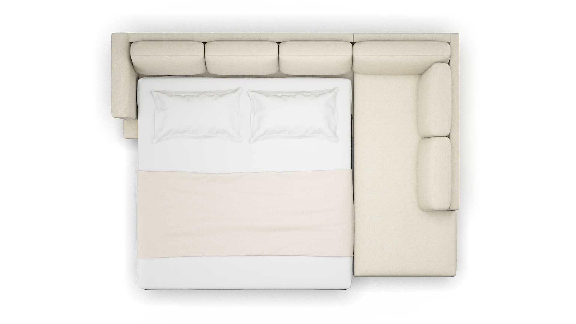 Antalya Phoenix Ivory Panel Sleeper Espresso legs 3