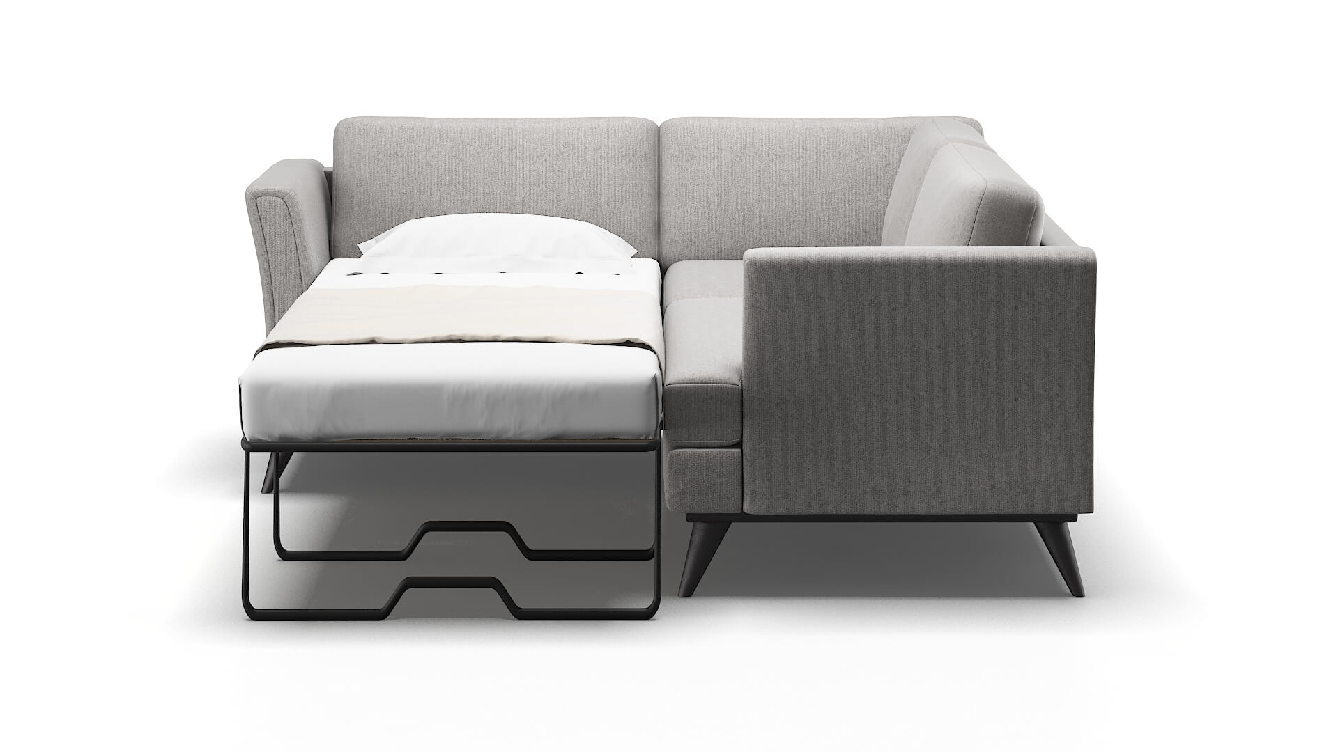 Antalya Prime Ash Sectional Sleeper Espresso legs 1