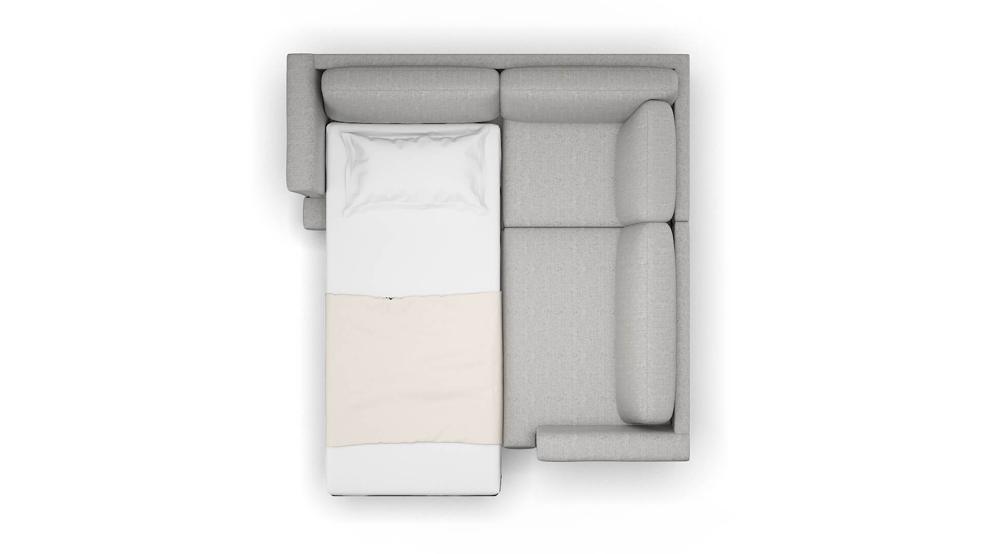 Antalya Prime Ash Sectional Sleeper Espresso legs 3