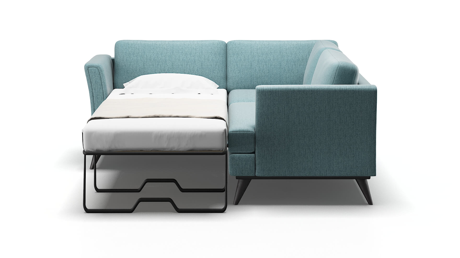 Antalya Prisma Rainfall Sectional Sleeper Espresso legs 1