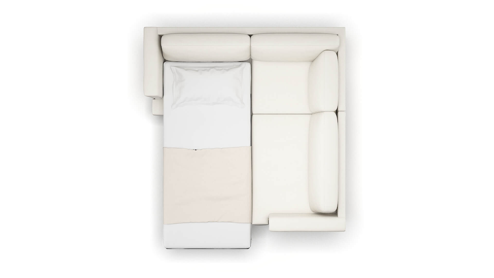 Antalya R_prize Cream Sectional Sleeper Espresso legs 3