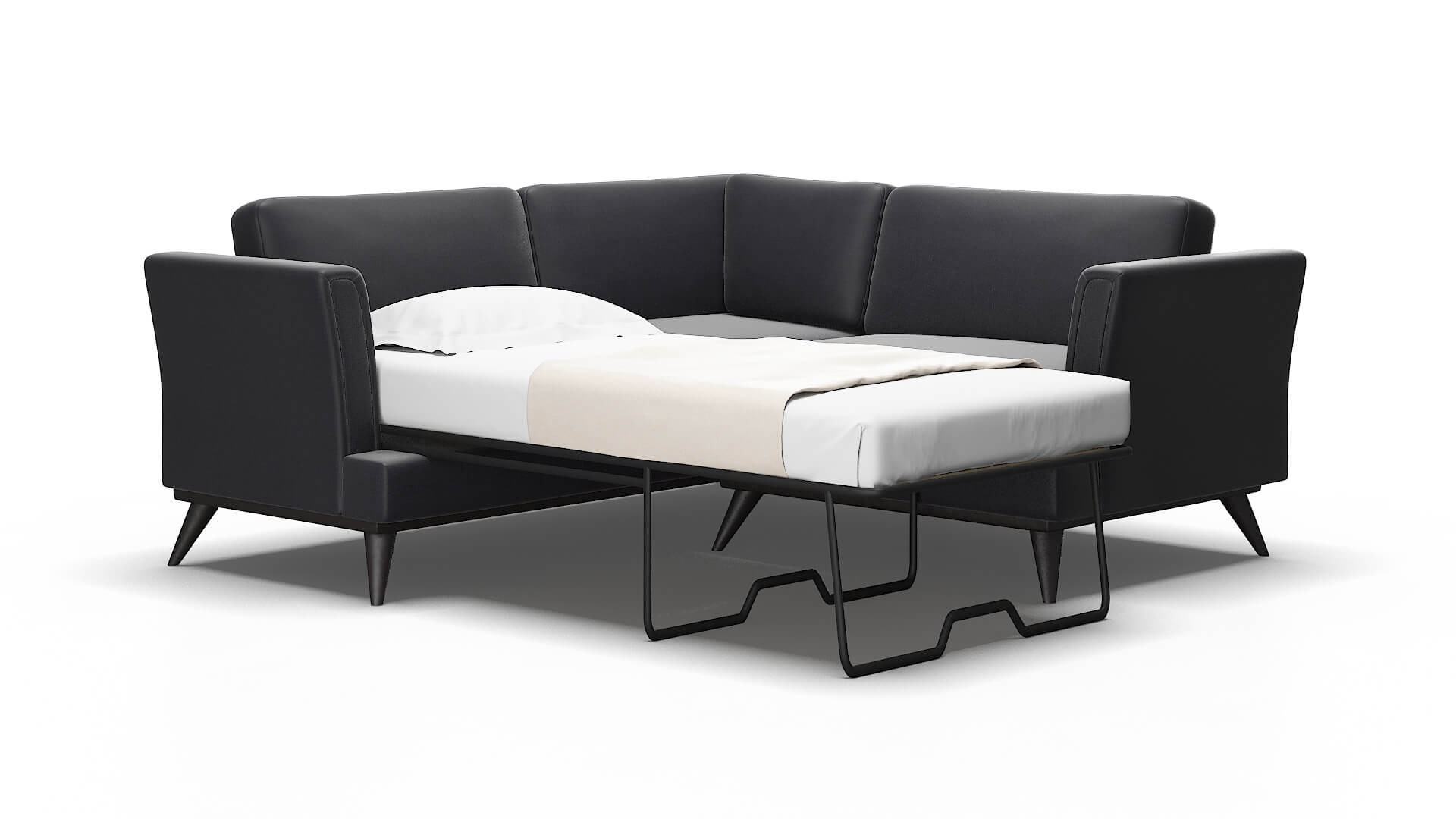Antalya Redondo navy Sectional sleeper Espresso Legs  2
