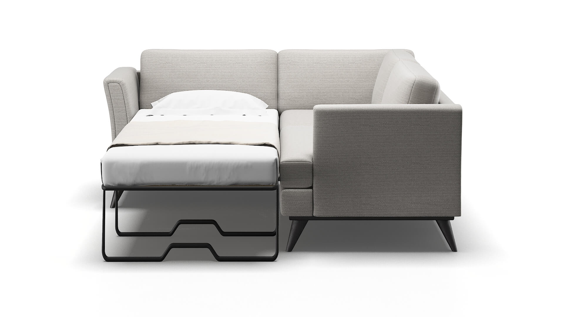 Antalya Redondo Stone Sectional Sleeper Espresso legs 1