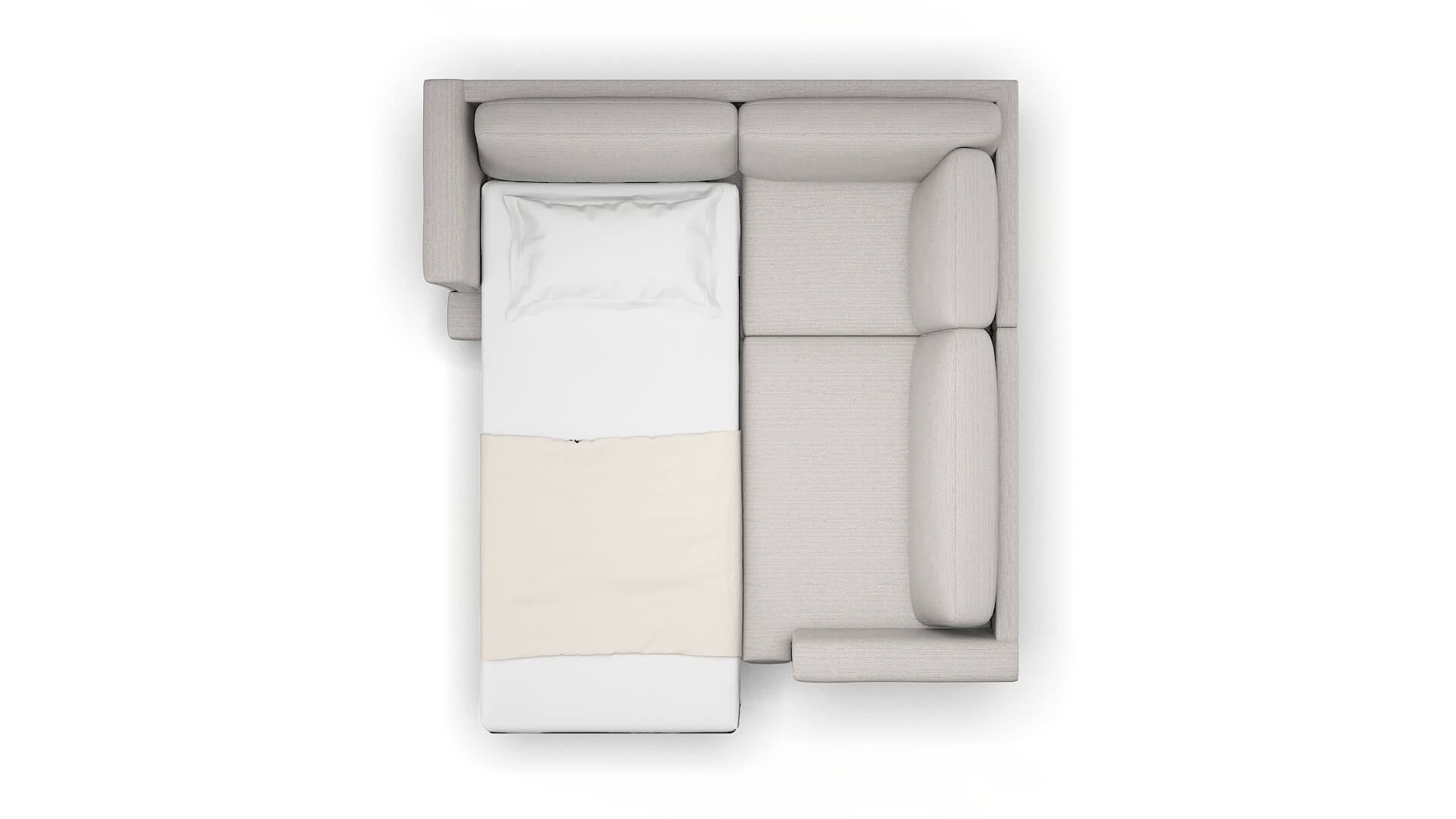 Antalya Redondo Stone Sectional Sleeper Espresso legs 3