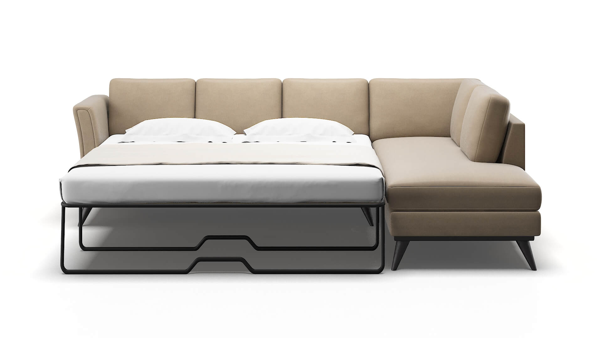 Antalya Rocket Cappuccino Panel Sleeper Espresso legs 1
