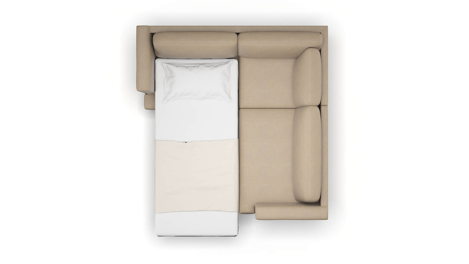 Antalya Rocket Cappuccino Sectional Sleeper Espresso legs 3
