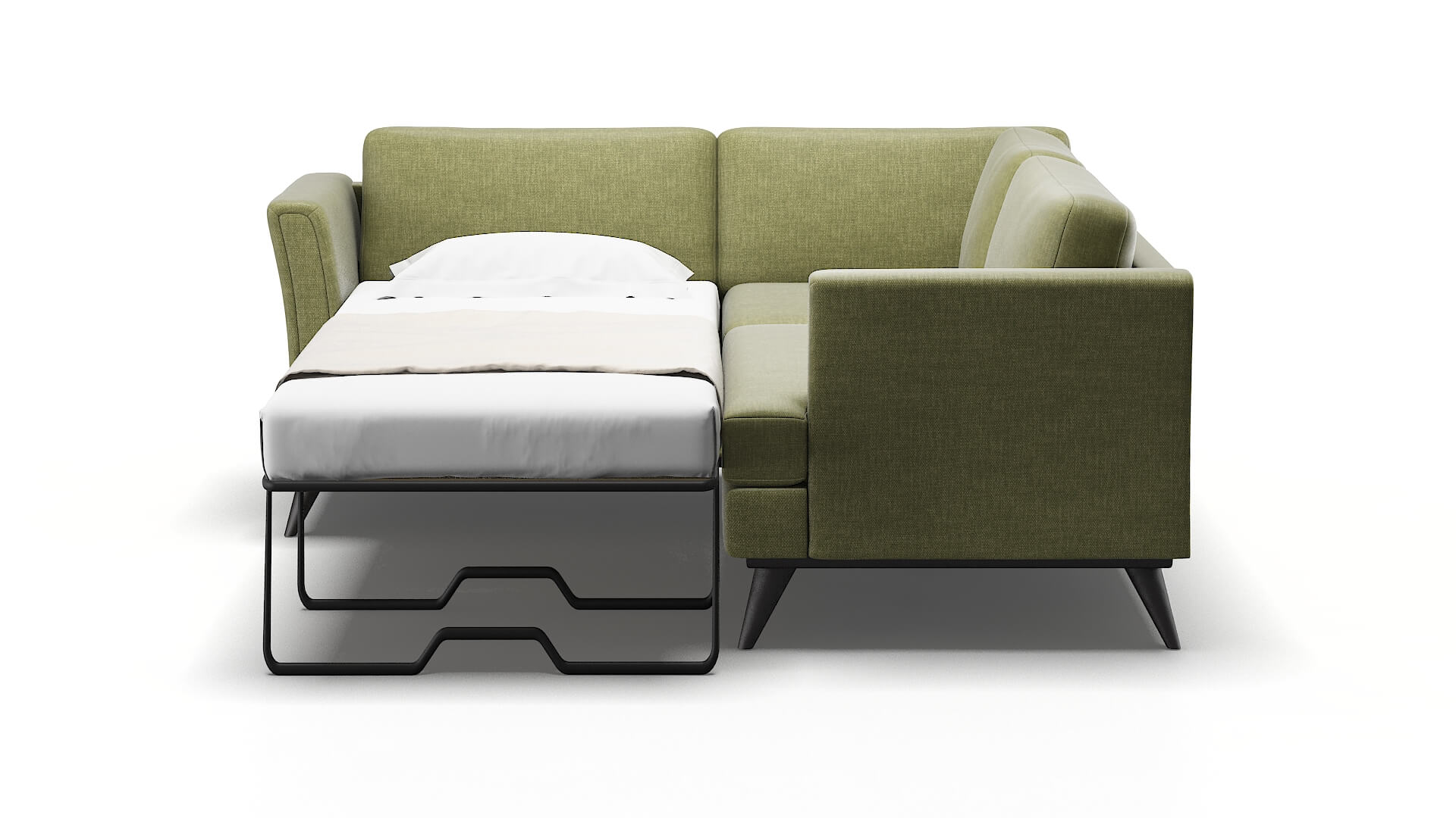 Antalya Rocket Evergreen Sectional Sleeper Espresso legs 1