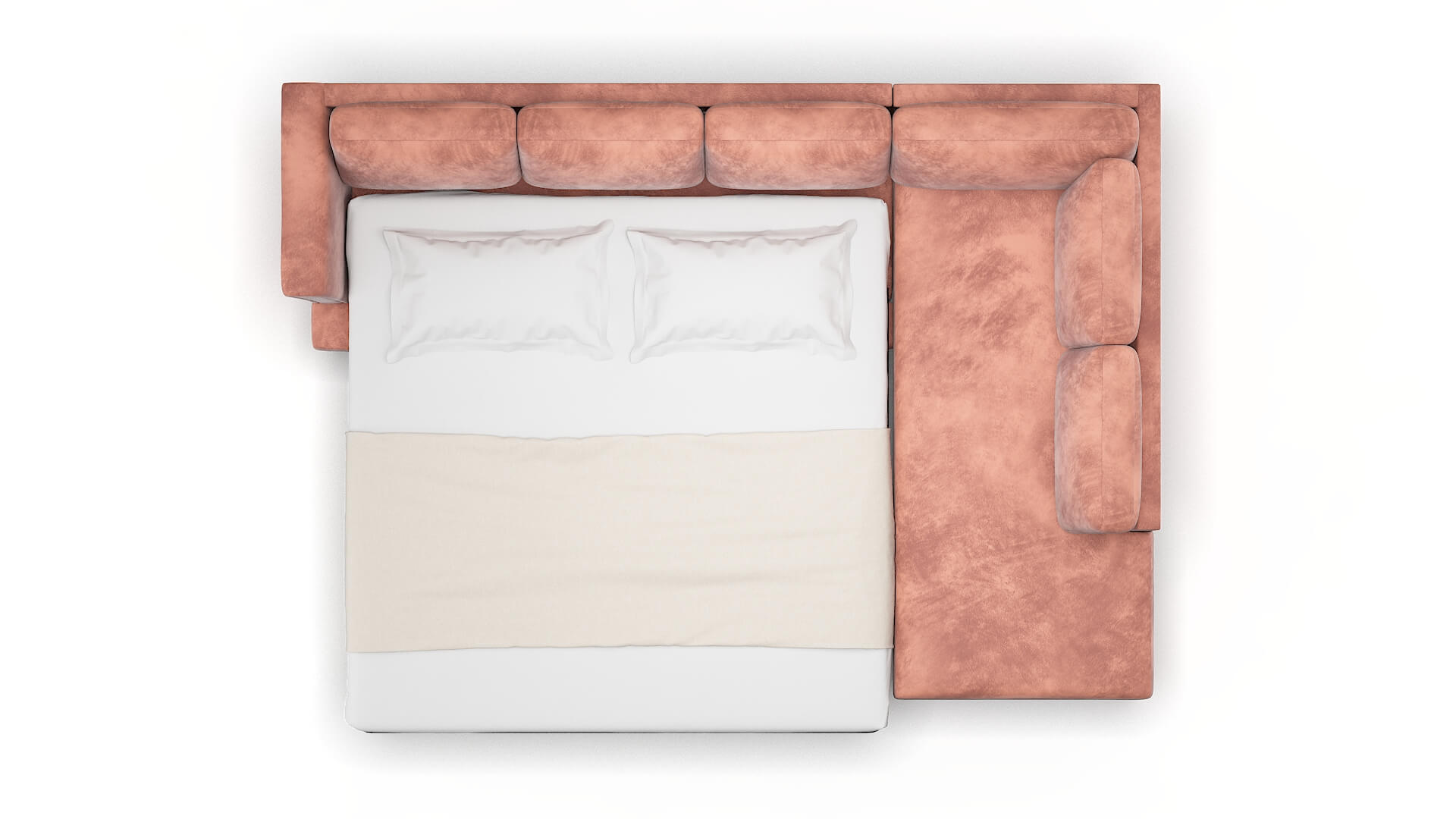 Antalya Royale Blush Panel Sleeper Espresso legs 3