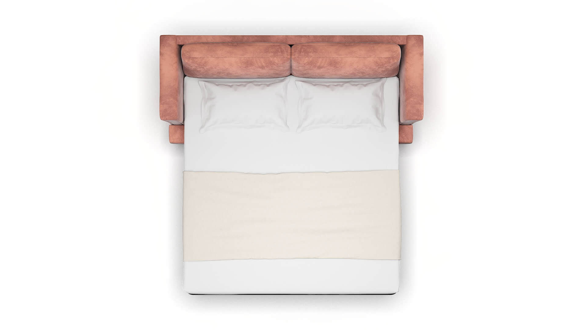 Antalya Royale Blush Sofa Sleeper Espresso legs 3