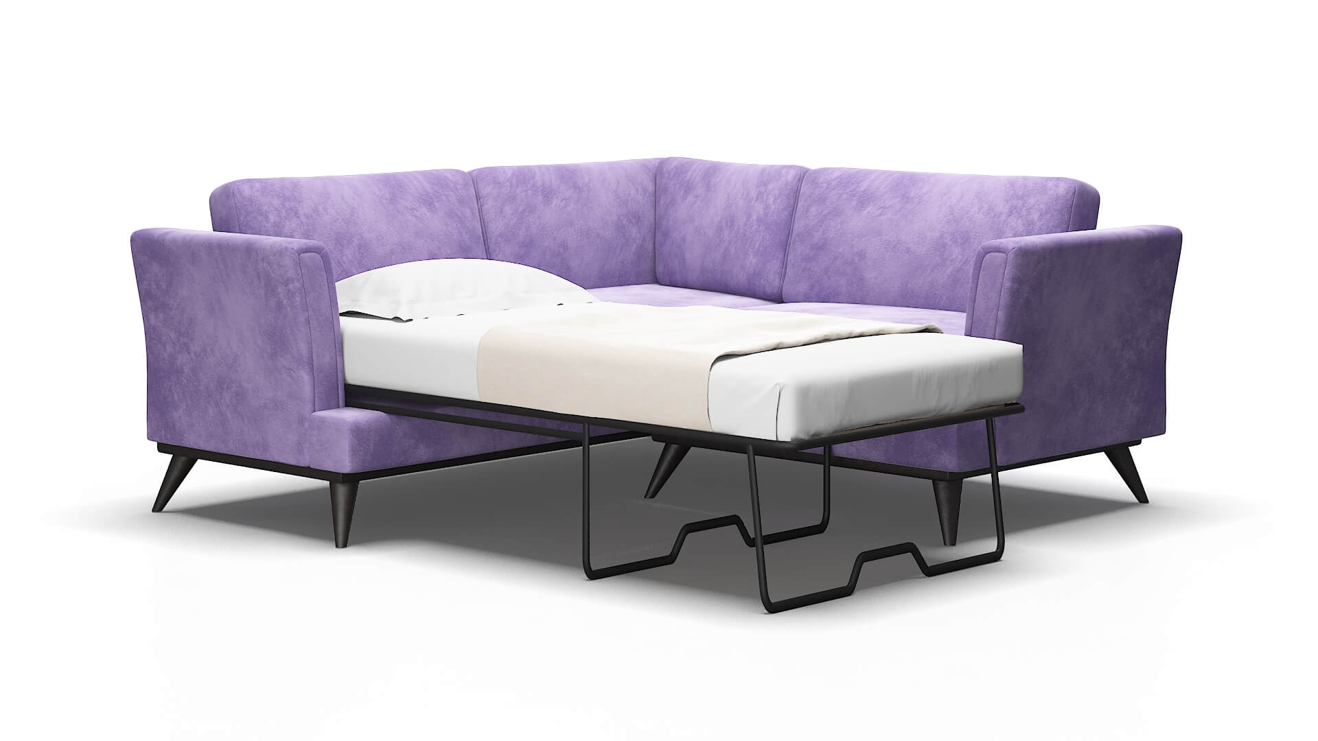 Antalya Royale lavender Sectional sleeper Espresso Legs  2