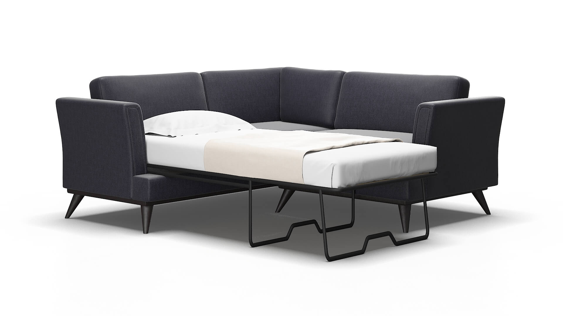 Antalya Sasha navy Sectional sleeper Espresso Legs  2