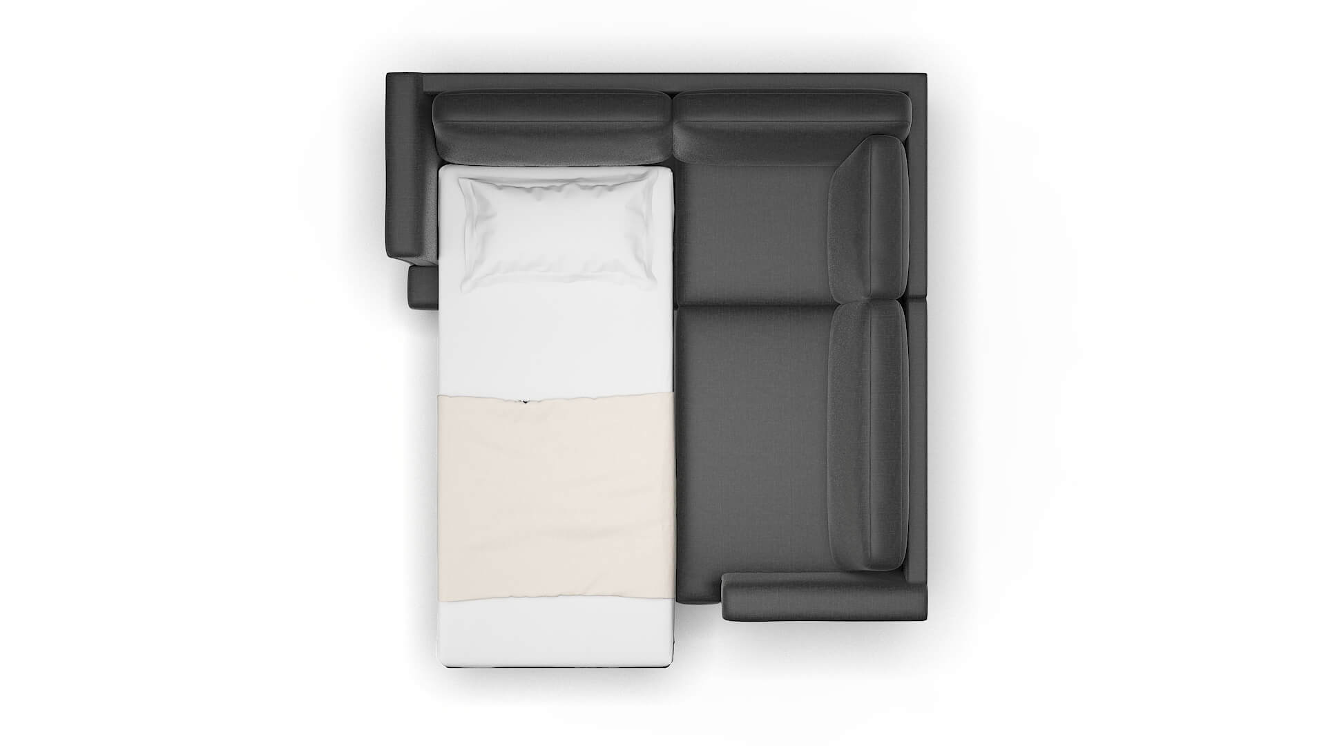 Antalya Sosoftness 54 Sectional Sleeper Espresso legs 3